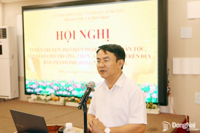 Tuyên truyền, phổ biến pháp luật về dân tộc, tôn giáo cho trưởng ấp, khu phố các xã, phường phía Nam Đồng Nai