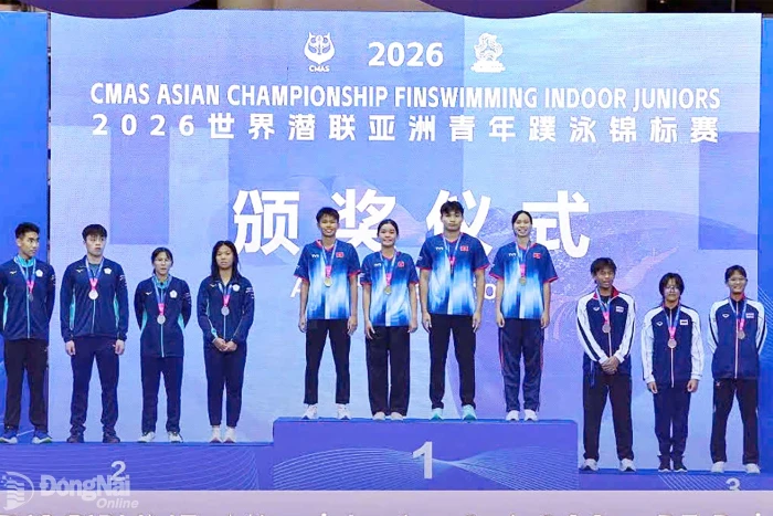 Vận động viên thành phố Đồng Nai giành 7 huy chương Giải Lặn vô địch trẻ châu Á 2026