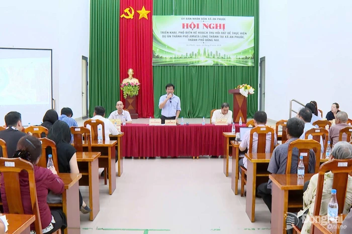 Xã An Phước thông tin đến người dân kế hoạch thu hồi đất thực hiện Dự án Thành phố Amata Long Thành