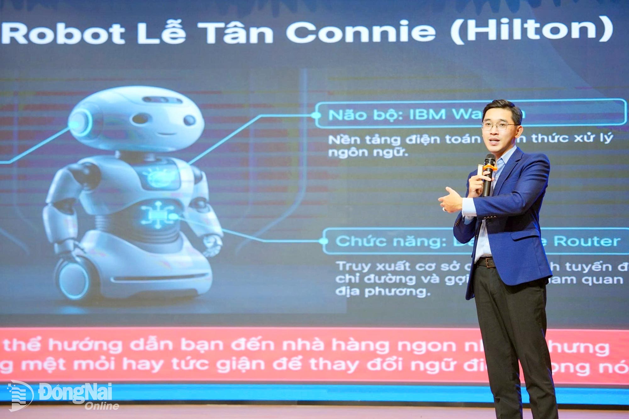 Master Vu Nguyen Minh Tri, Secretary-General of the Vietnam Enterprise Club (VEC) and Business Director of ADAVIGO Travel & Events in Ho Chi Minh City, discusses AI applications in tourism sector at a scientific workshop.

