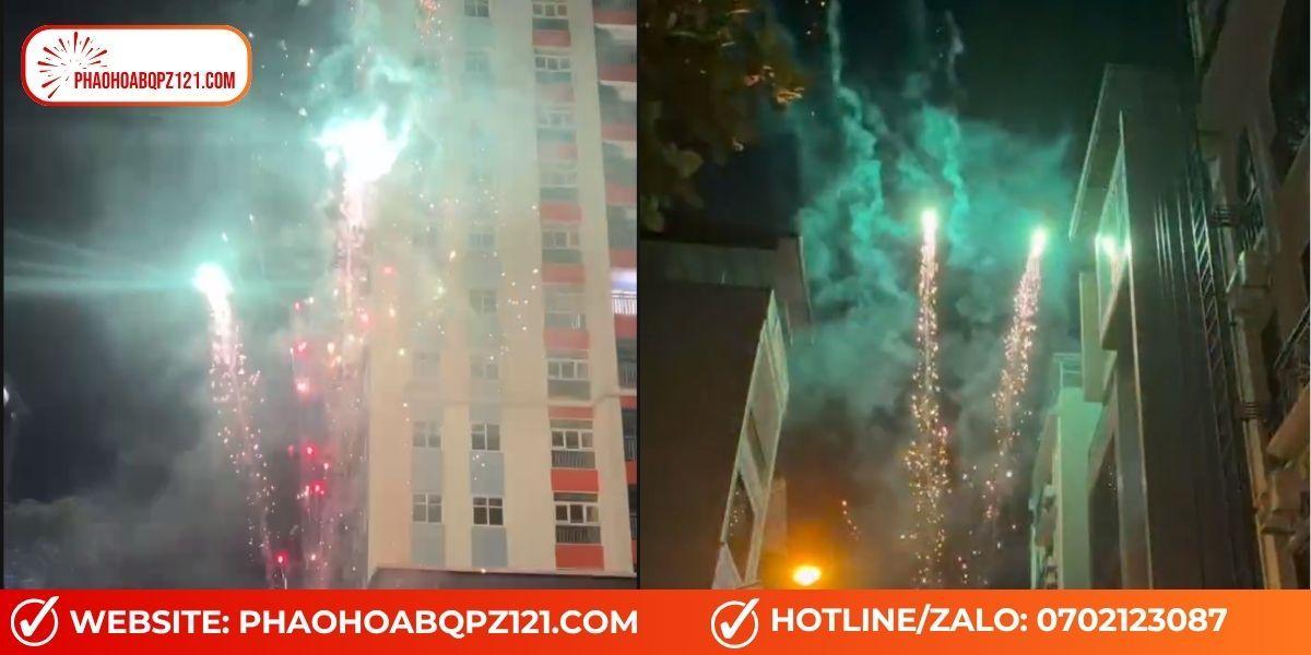 Giàn phun viên mang đến hiệu ứng ánh sáng rực rỡ, ít khói.