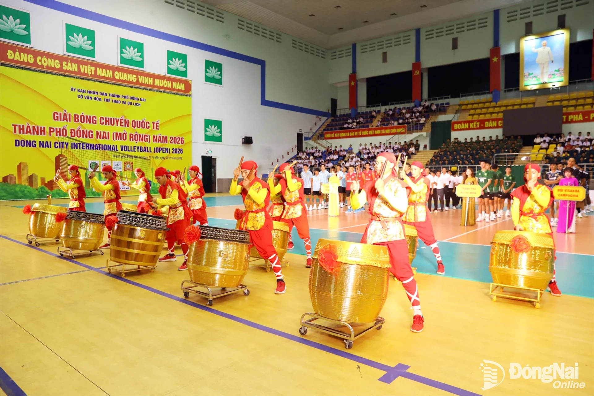 A traditional drum performance at the opening ceremony. Photo: Huy Anh

