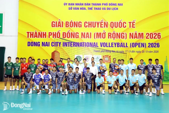 Khai mạc Giải Bóng chuyền quốc tế thành phố Đồng Nai mở rộng 2026
