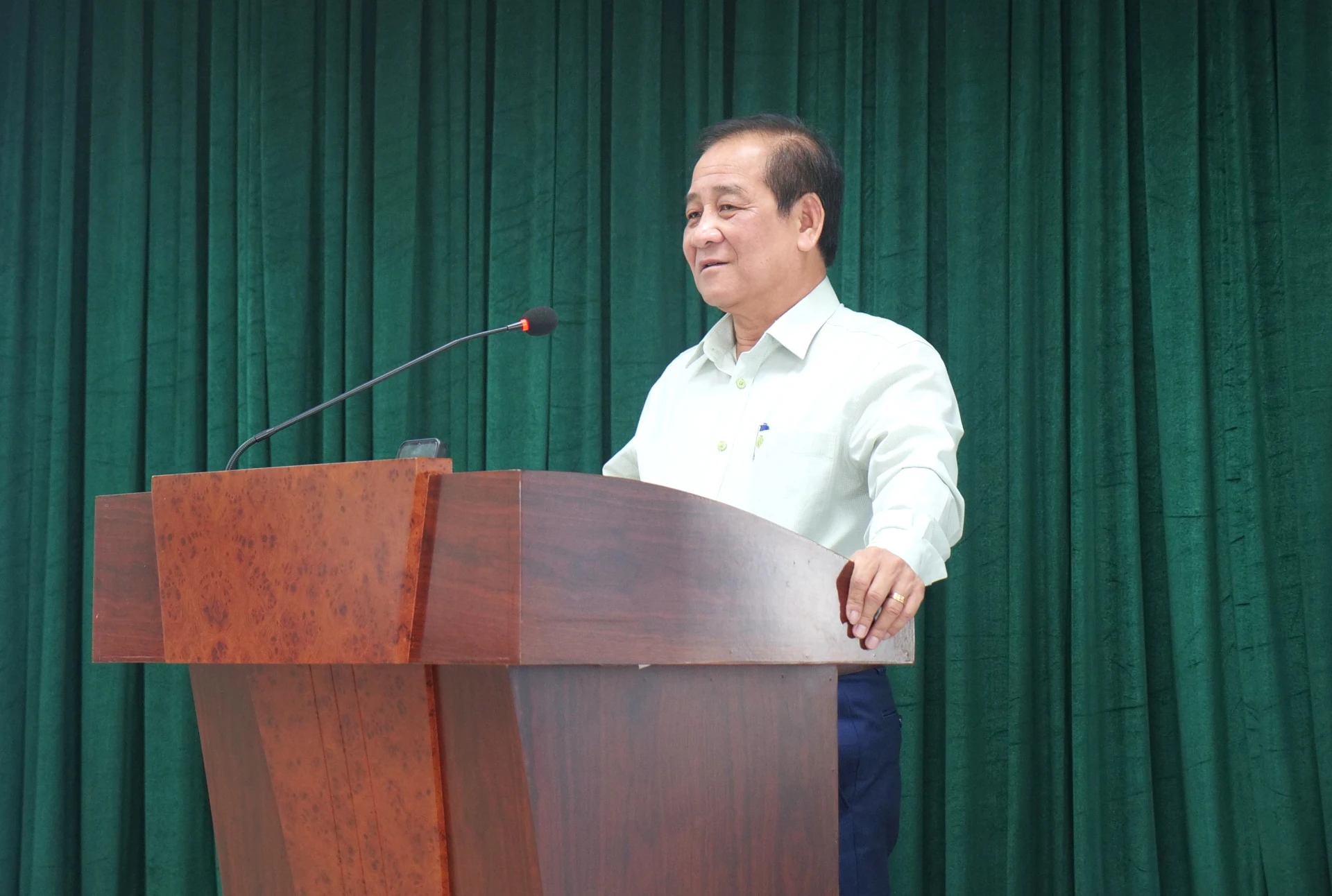 Giám đốc Bảo hiểm xã hội Đồng Nai Phạm Minh Thành phát biểu tại hội nghị. Ảnh: Hạnh Dung