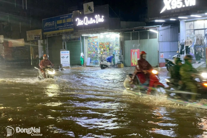 Mưa lớn tại Đồng Nai có khả năng duy trì đến hết ngày 24-9