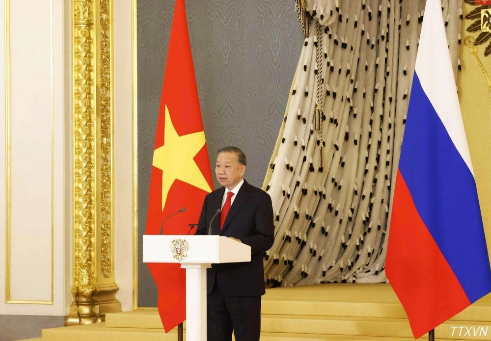 Tổng Bí thư, Chủ tịch nước Tô Lâm phát biểu. (Ảnh: Thống Nhất/TTXVN)
