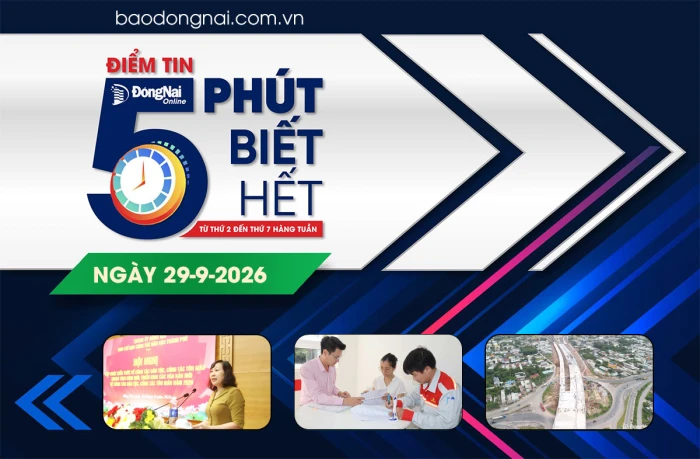 Điểm tin '5 phút biết hết' sáng 29-9: Đồng Nai đề xuất dành 3,5 ngàn căn nhà ở xã hội cho thuê