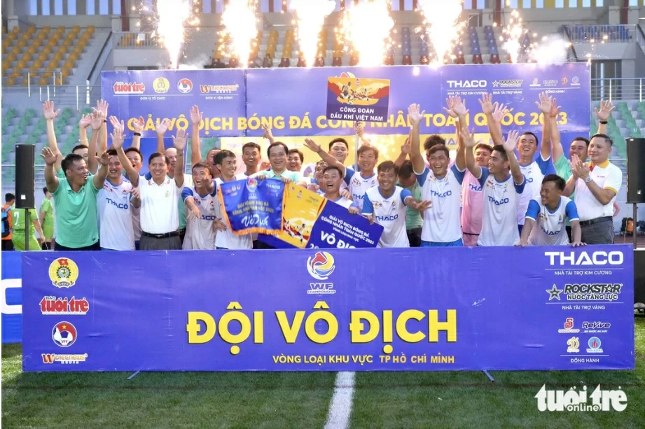 Công đoàn Dầu khí Việt Nam đã vô địch vòng loại Giải vô địch bóng đá công nhân khu vực TP.HCM