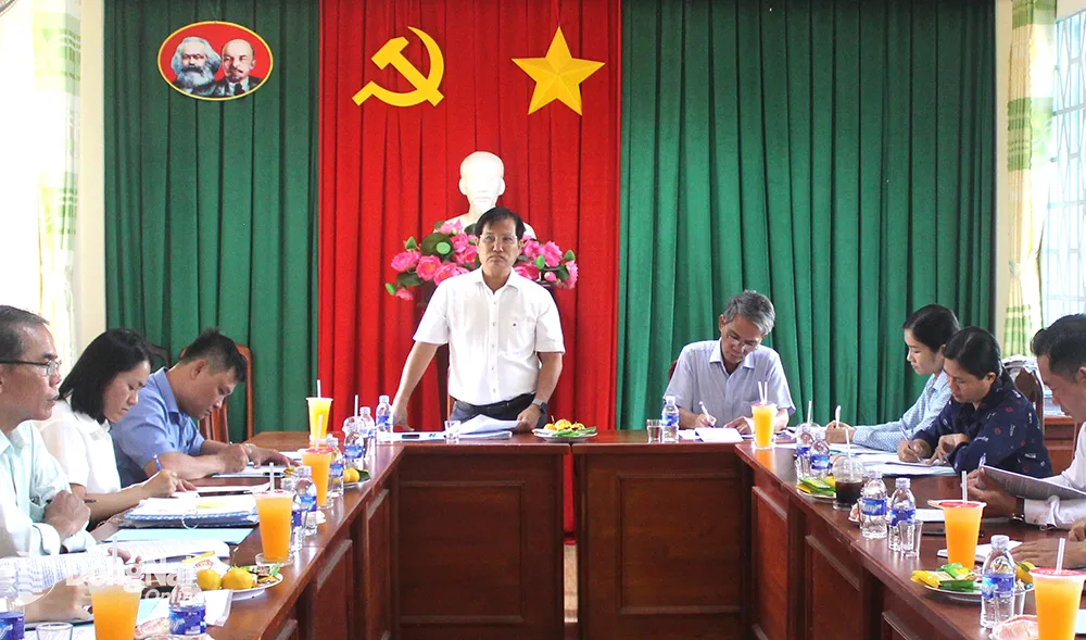 Ủy viên BTV Thành ủy, Phó chủ tịch HĐND thành phố Lê Văn Thắng phát biểu tại buổi giám sát