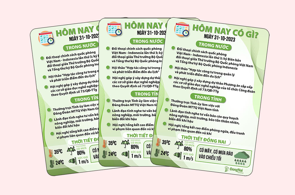 Hôm nay có gì? Ngày 31-10-2023