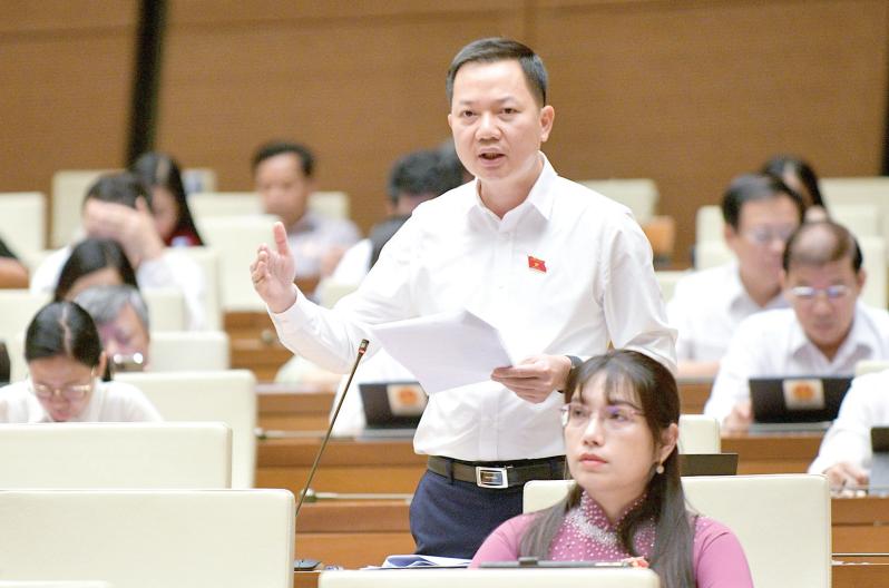 Đại biểu Trịnh Xuân An (Đoàn Đại biểu Quốc hội tỉnh Đồng Nai) đóng góp ý kiến tại phiên họp Quốc hội sáng 31-10