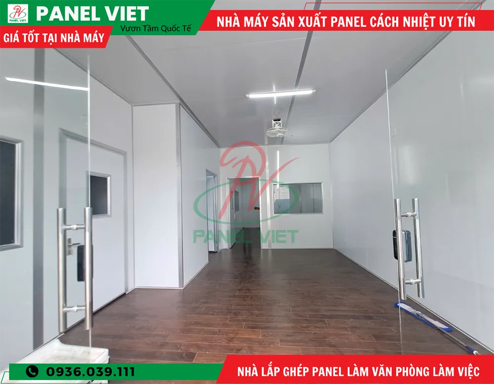 Panel cách nhiệt lắp ghép làm văn phòng làm việc