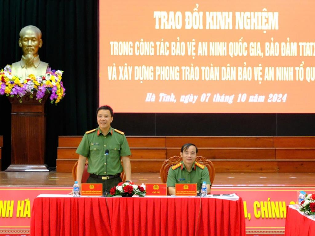 Công an tỉnh Đồng Nai trao đổi kinh nghiệm trong công tác đấu tranh phòng, chống tội phạm tại Công an tỉnh Hà Tĩnh