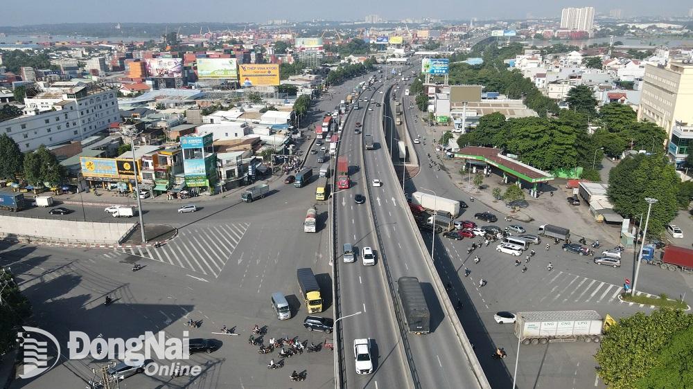 Nút giao ngã tư Vũng Tàu là nút giao cửa ngõ của tỉnh và đô thị Biên Hòa. Ảnh: tư liệu