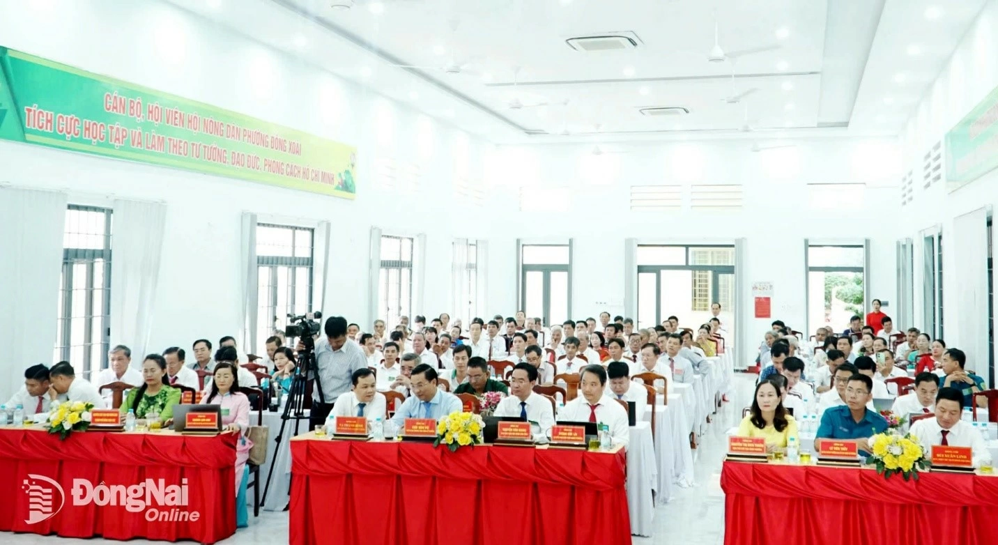 Delegates attend the First Congress of the Dong Xoai Ward Farmers’ Union for the 2025-2030 term. Photo: Tran Canh