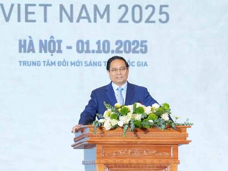 Thủ tướng Phạm Minh Chính phát biểu đáp từ - Ảnh: VGP