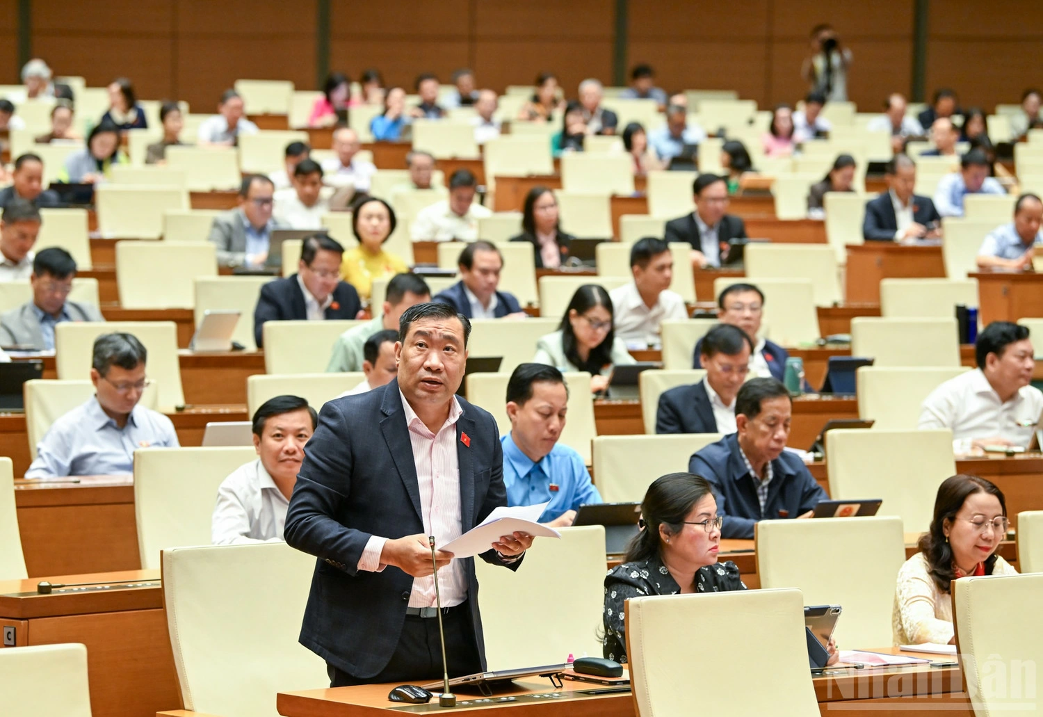 Đại biểu Thạch Phước Bình (Đoàn Vĩnh Long). (Ảnh: DUY LINH)
