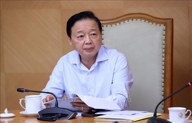 Phó Thủ tướng Trần Hồng Hà phát biểu tại cuộc họp. Ảnh: Văn Điệp/TTXVN