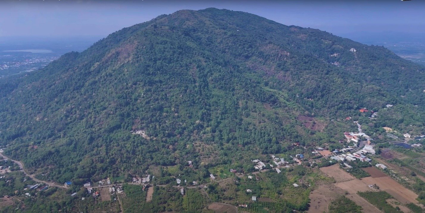 An aerial view of Chua Chan Mountain - PHOTO: PEOPLE’S COMMITTEE OF DONG NAI PROVINCE
