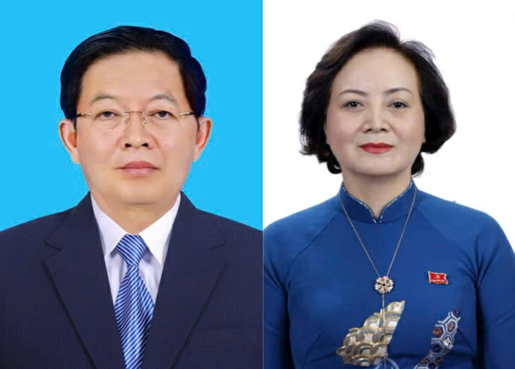 From left to right: Deputy Prime Minister Ho Quoc Dung and Deputy Prime Minister Pham Thi Thanh Tra