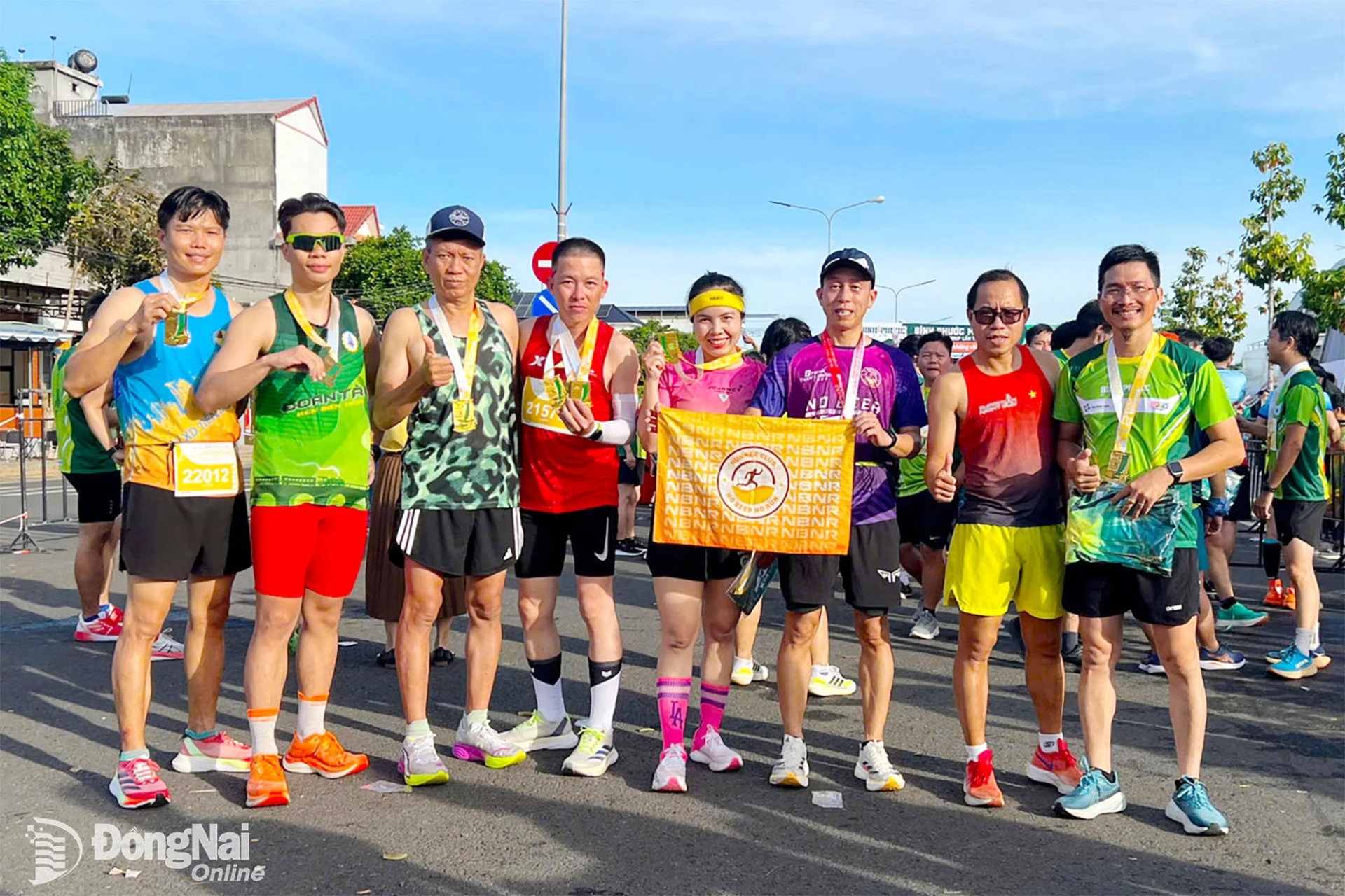 Members of the No Beer No Run Club at the second Binh Phuoc Marathon – Truong Tuoi Group in 2024.

