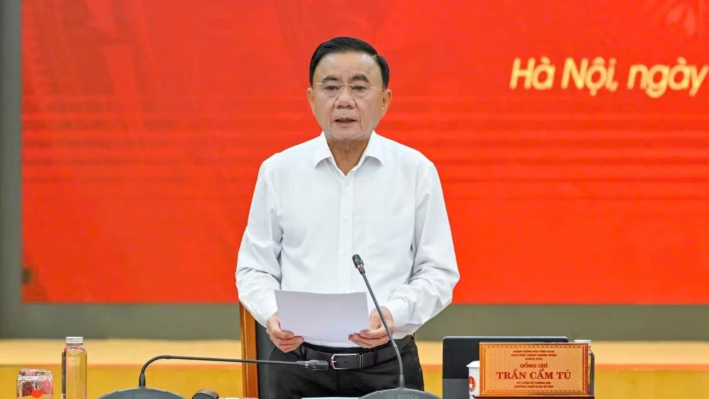 Đồng chí Trần Cẩm Tú, Ủy viên Bộ Chính trị, Thường trực Ban Bí thư. Ảnh: Thủy Nguyên
