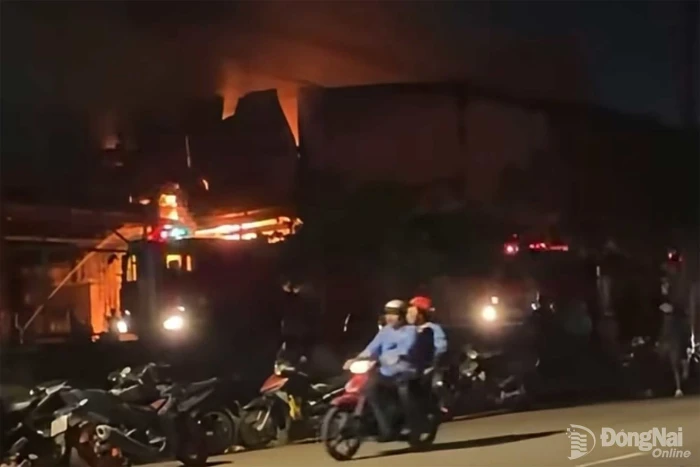 Khống chế thành công vụ cháy xảy ra tại công ty dệt may ở Nhơn Trạch