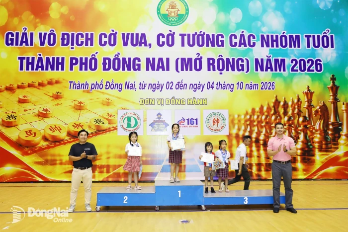 Bế mạc Giải vô địch cờ vua, cờ tướng các nhóm tuổi thành phố Đồng Nai mở rộng năm 2026
