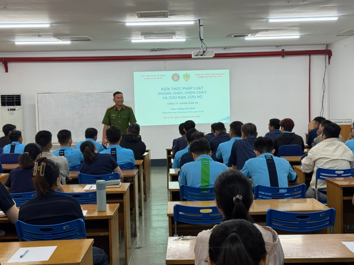 Nâng cao kỹ năng phòng cháy, chữa cháy cho 150 người tại Công ty ChangShin Việt Nam