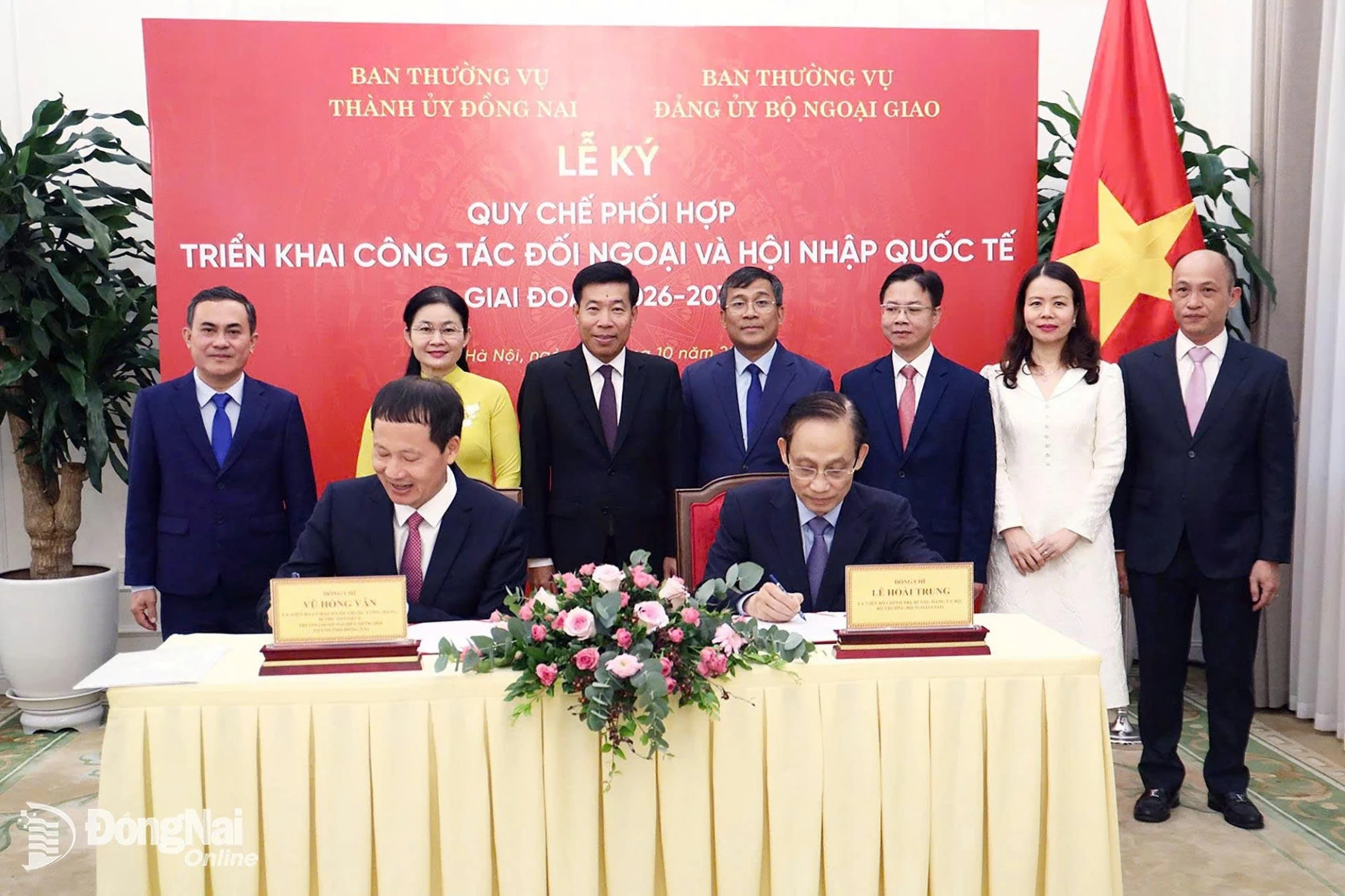 Dong Nai and MoFA sign coordination regulations on external relations and international integration for 2026-2030