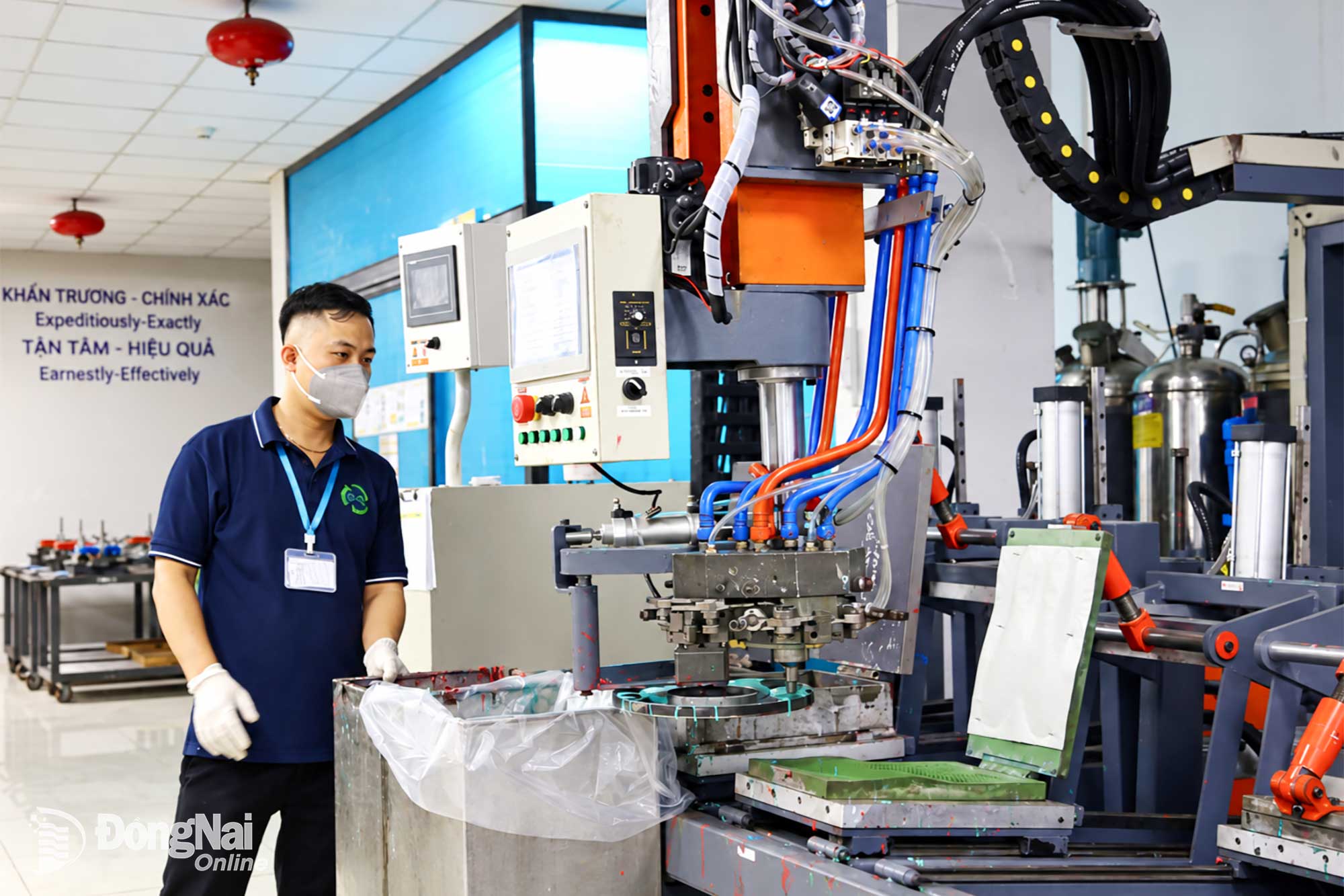 Production at a company in Ho Nai Industrial Park.