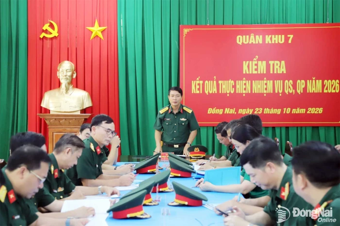 Quân khu 7 kiểm tra công tác quân sự, quốc phòng địa phương tại Đồng Nai