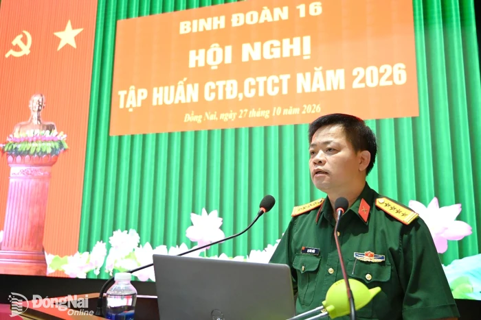 Binh đoàn 16 tập huấn nghiệp vụ công tác Đảng, công tác chính trị năm 2026