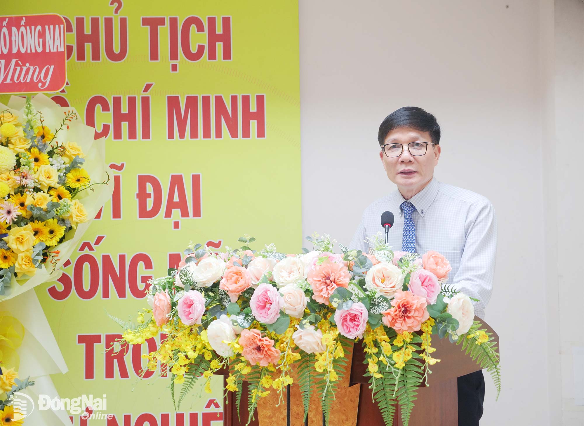 Assoc. Prof. Dr. Pham Tuan Canh, Director of the National Otorhinolaryngology Hospital, speaks at the ceremony. Photo: Hanh Dung