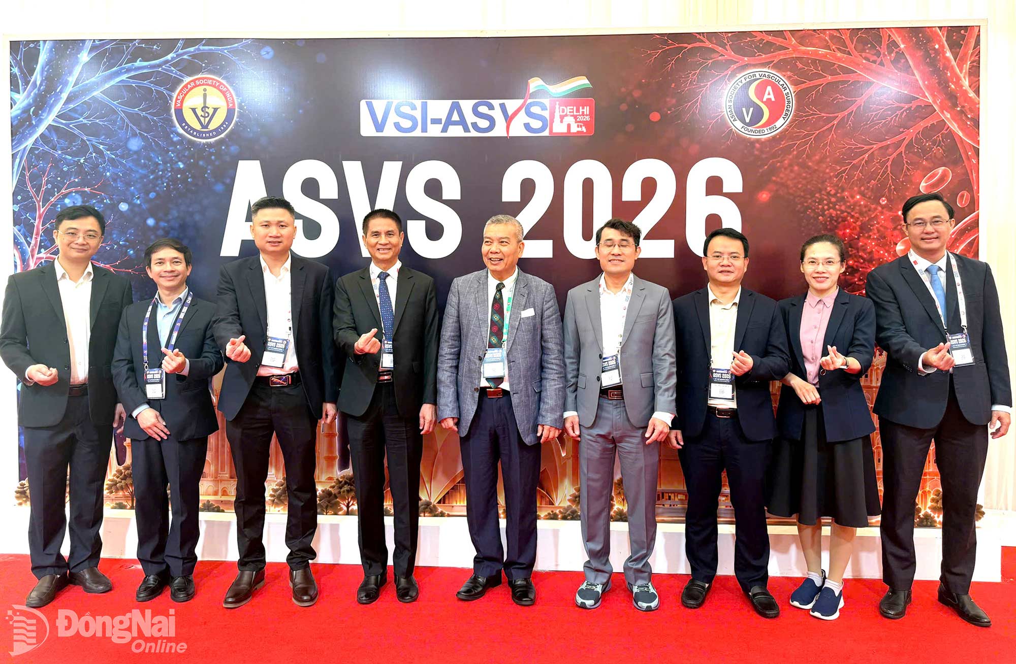 Đoàn chuyên gia, bác sĩ Việt Nam tham dự Hội nghị Phẫu thuật mạch máu châu Á lần thứ 27 năm 2026. Ảnh: Anh Minh