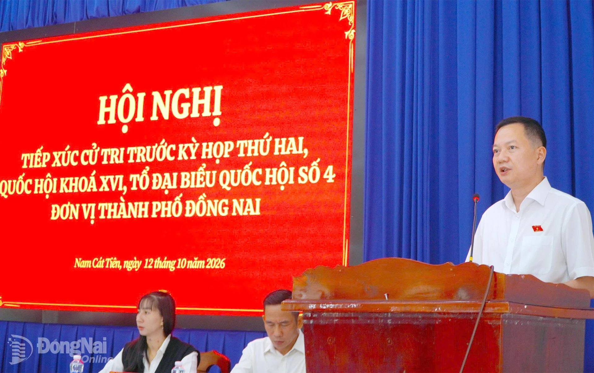 Đại biểu Quốc hội Trịnh Xuân An, Ủy viên là đại biểu Quốc hội hoạt động chuyên trách tại Ủy ban Quốc phòng, An ninh và Đối ngoại của Quốc hội thông tin đến cử tri về dự kiến nội dung, chương trình Kỳ họp thứ 2, Quốc hội khóa XVI. Ảnh: An Nhơn