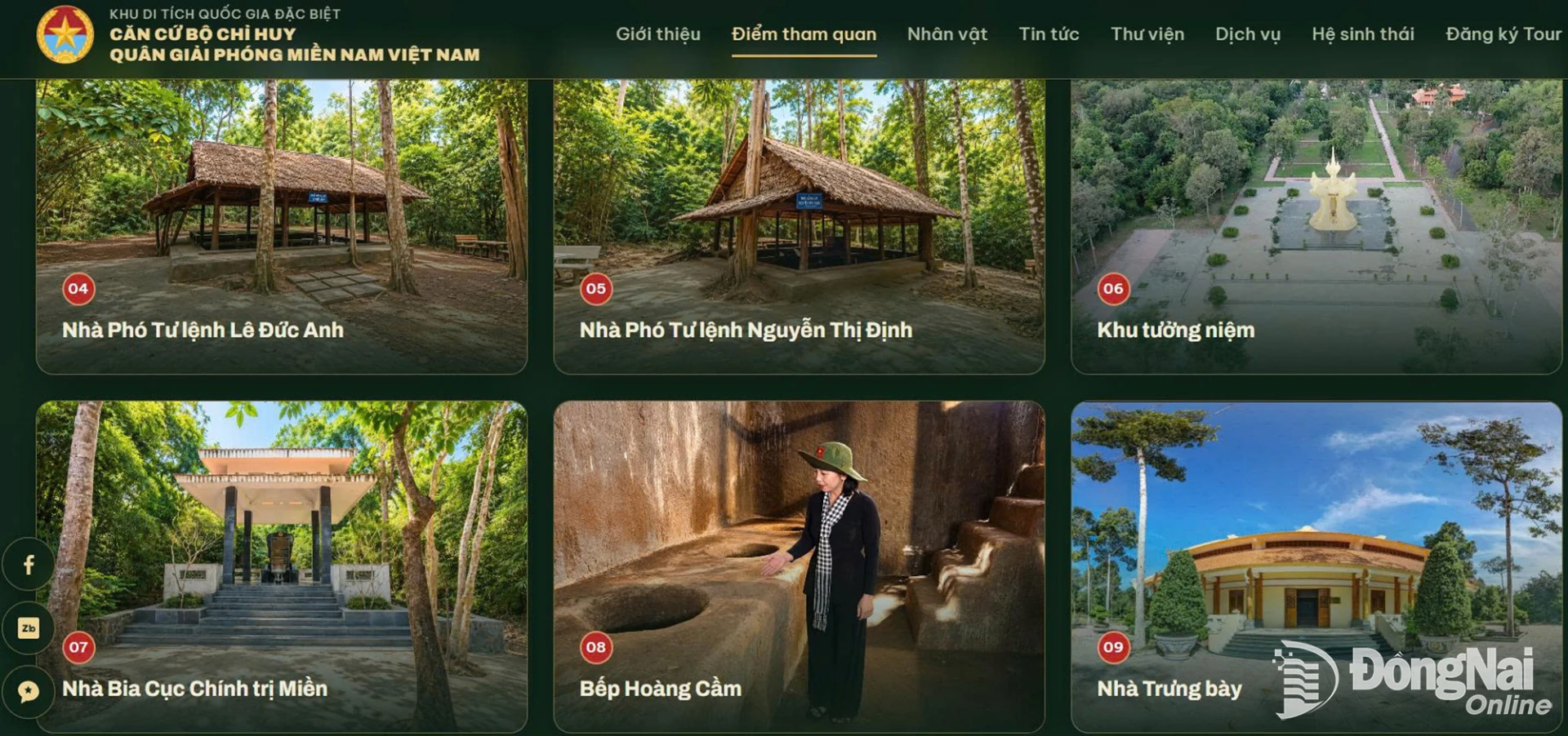 Images and artifacts from the special national relic of the Command Headquarters for the Liberation Army of South Vietnam in Loc Thanh Commune are digitized and made available on the website ditichtathiet.vn.

