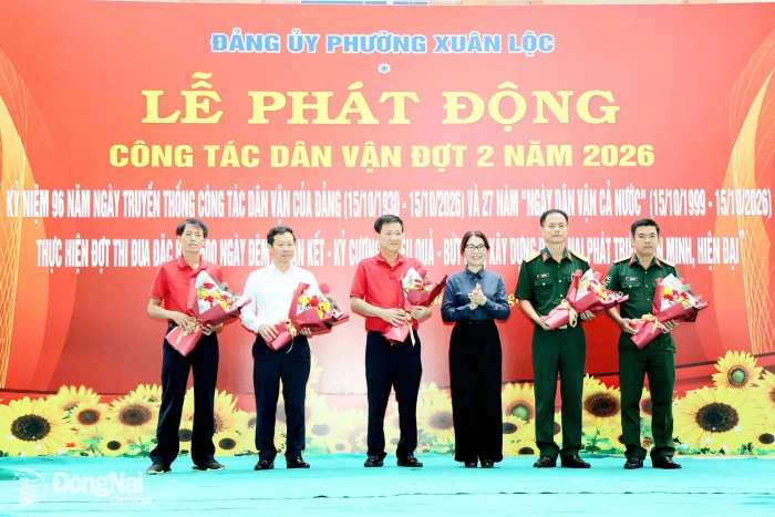 Xuân Lộc huy động trên 3,6 tỷ đồng thực hiện công tác dân vận đợt 2 năm 2026