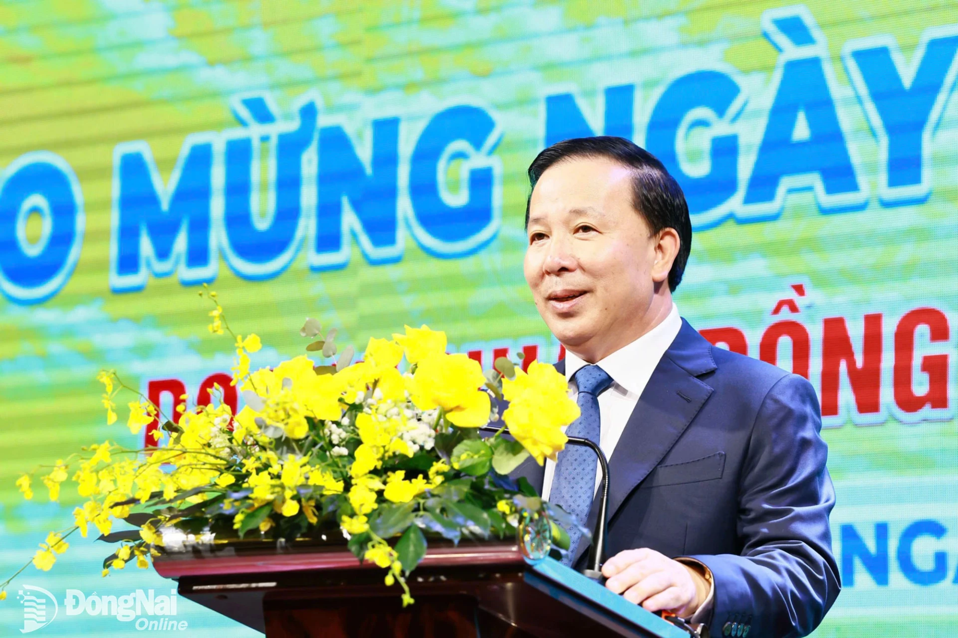 Phó Bí thư Thành ủy, Chủ tịch UBND thành phố Đồng Nai Nguyễn Văn Út phát biểu tại chương trình. Ảnh: Công Nghĩa
