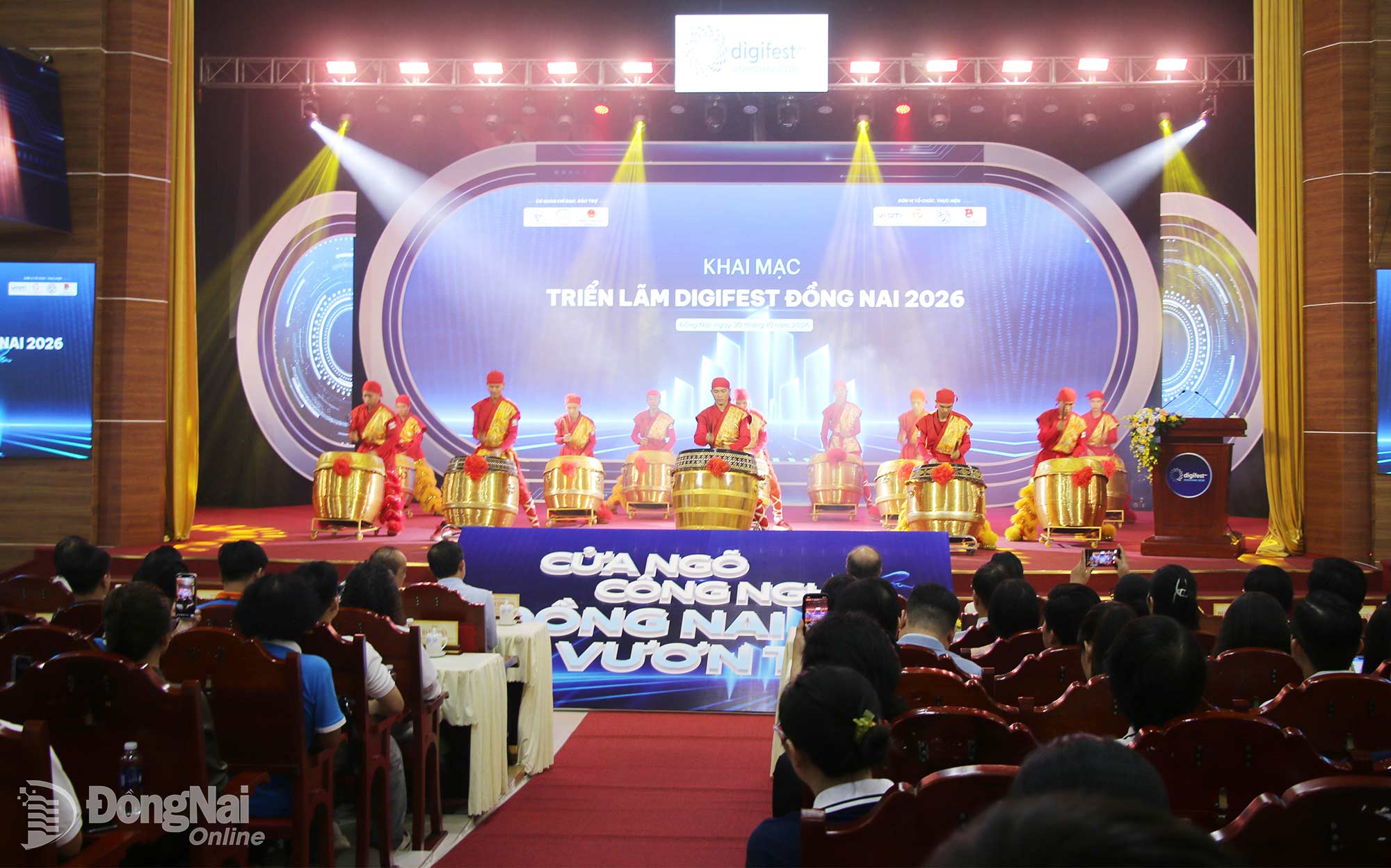 Màn trống hội khai mạc triển lãm DIGIFEST Đồng Nai 2026. Ảnh: Hải Quân