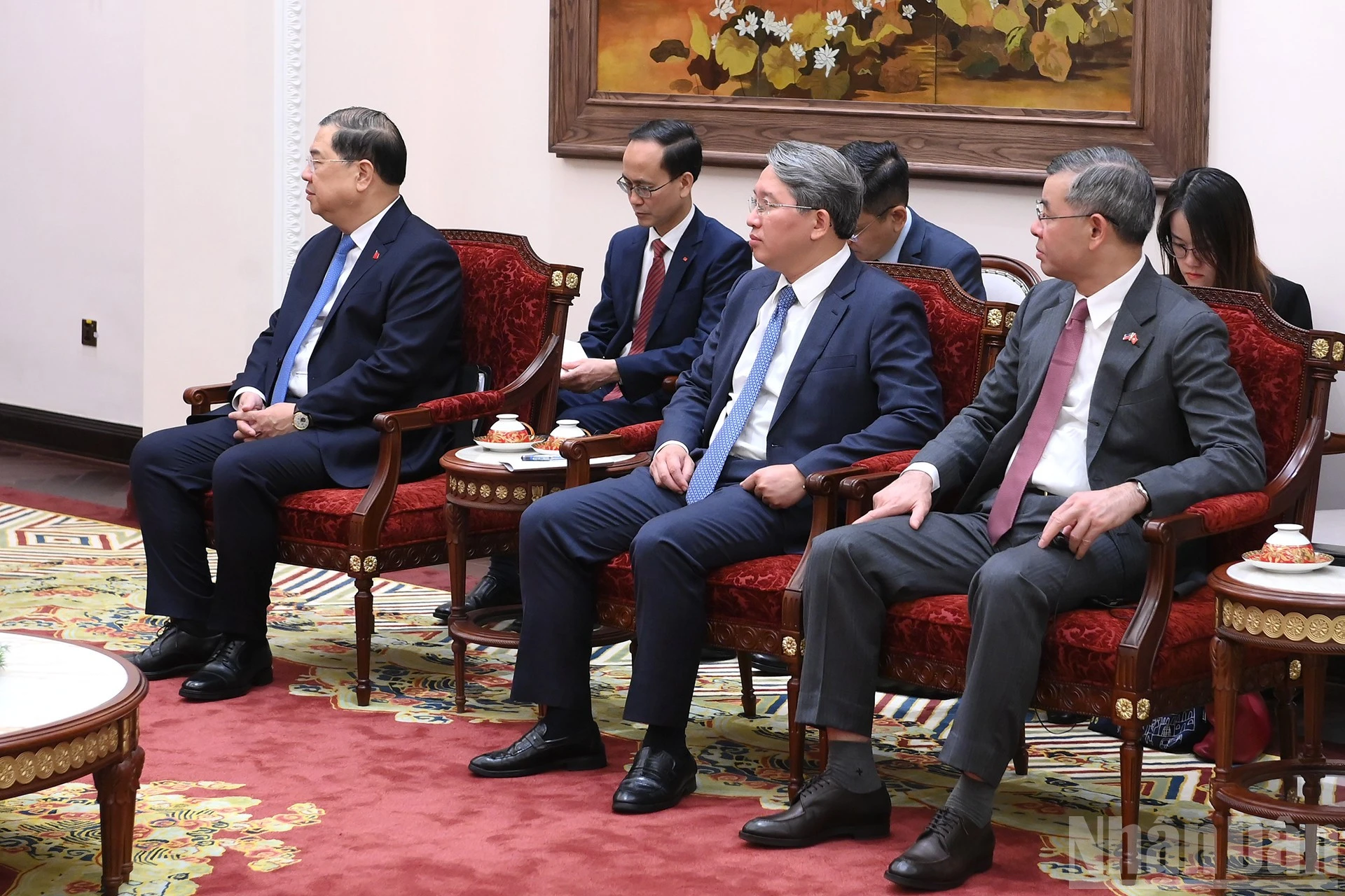 Các đại biểu Việt Nam tham dự cuộc tiếp.
