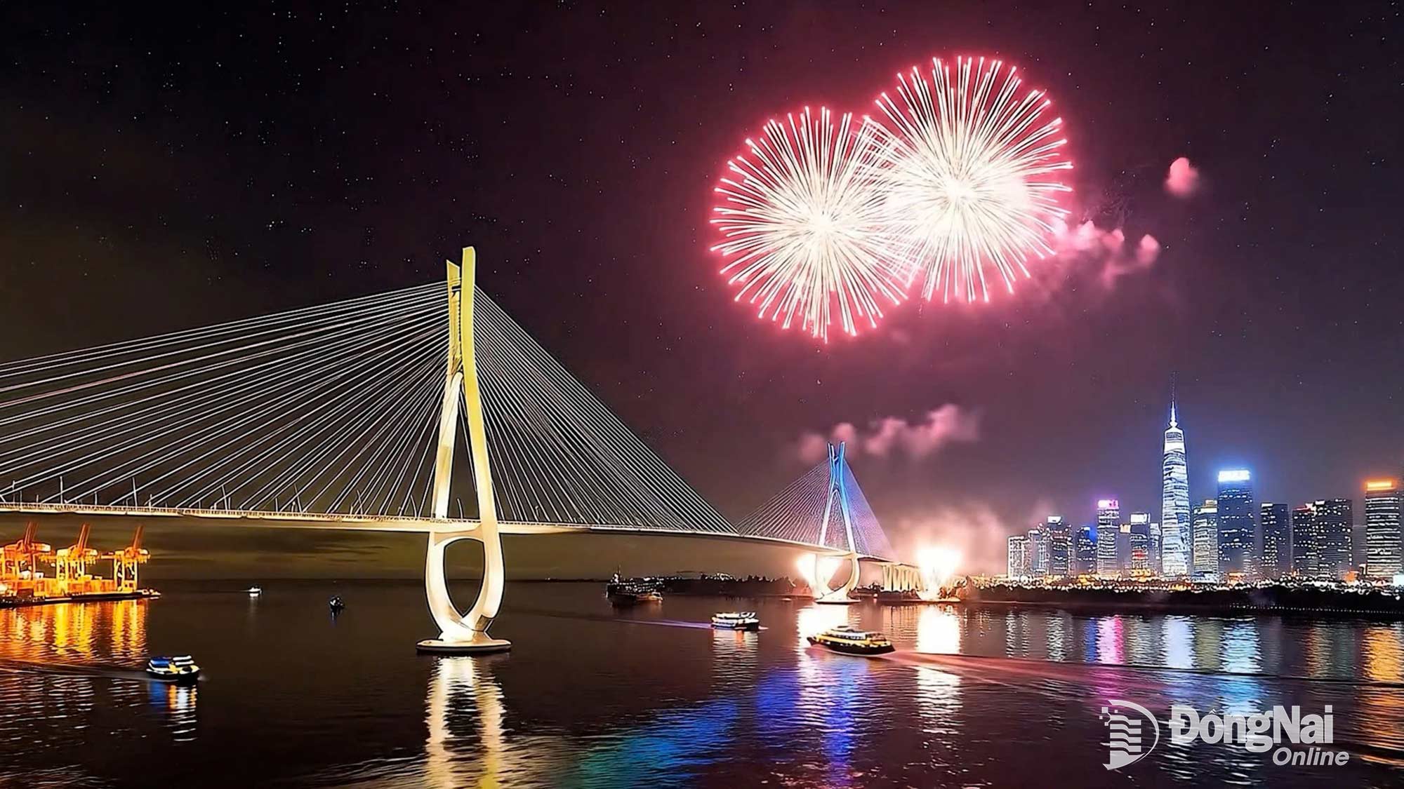 A rendering of the completed Cat Lai Bridge. The key transport infrastructure project, which will connect Dong Nai City with Ho Chi Minh City, is expected to generate new momentum for the development of Dai Phuoc.

