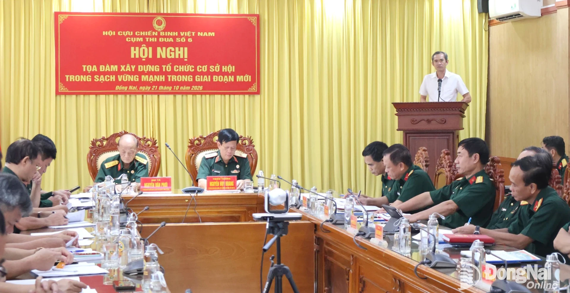 Phó Chủ tịch Ủy ban MTTQ Việt Nam thành phố Đồng Nai Nguyễn Tất Độ trao đổi tại tọa đàm. Ảnh: Nguyệt Hà