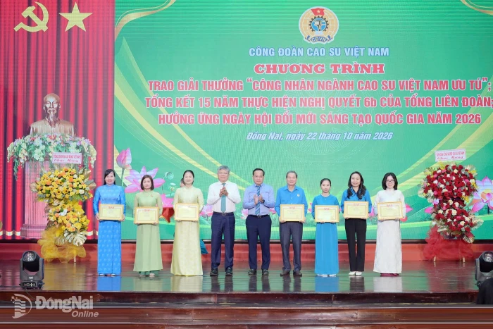 Tuyên dương 126 công nhân ngành cao su Việt Nam ưu tú năm 2026