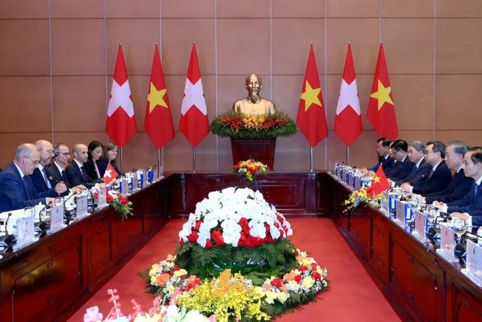 Tổng Bí thư, Chủ tịch nước Tô Lâm hội đàm với Tổng thống Thụy Sĩ Guy Parmelin