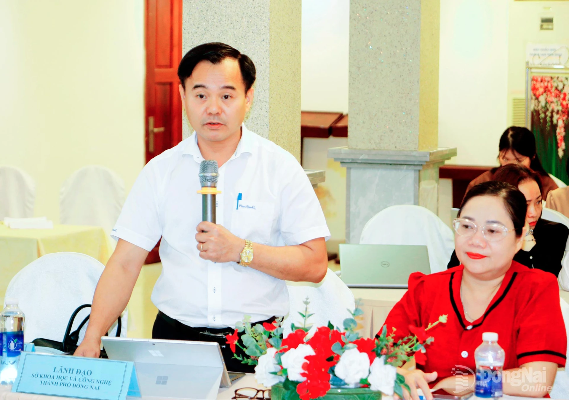 Lãnh đạo Sở Khoa học và Công nghệ thành phố phát biểu tại hội thảo. Ảnh: Văn Truyên