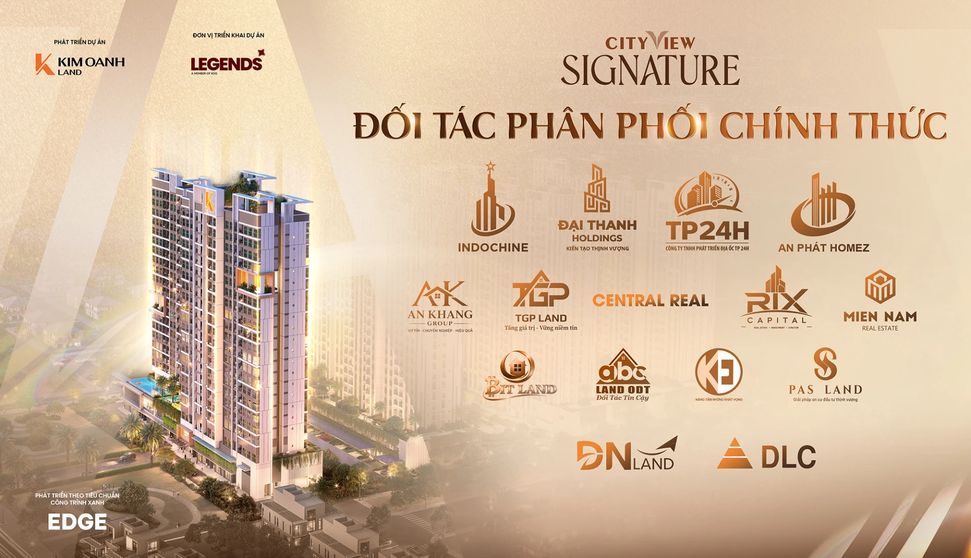 Hệ thống đại lý phân phối chính thức của dự án Cityview Signature. Ảnh: Legends