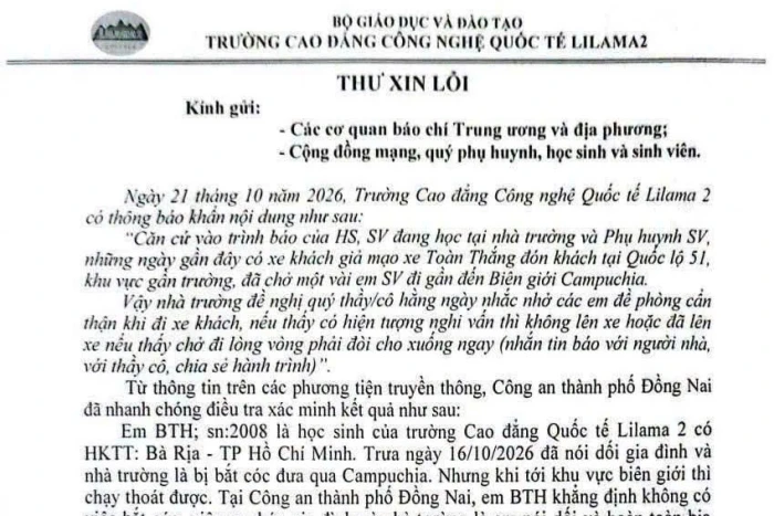 Công an thành phố Đồng Nai xác minh thông tin bịa đặt về xe khách chở sinh viên đến khu vực biên giới Campuchia