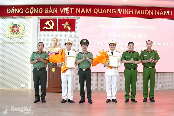 Công an thành phố Đồng Nai điều động, bổ nhiệm lãnh đạo cấp phòng