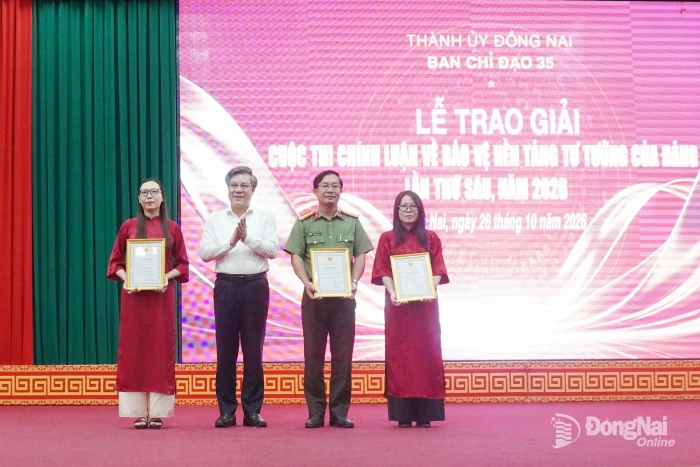 Đồng Nai trao giải cuộc thi chính luận về bảo vệ nền tảng tư tưởng của Đảng năm 2026